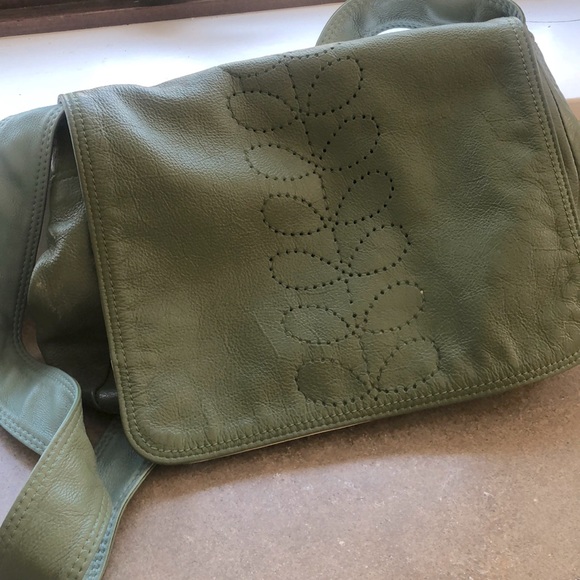 Orla Kiely Handbags - RARE Orla Kiely messenger bag, perforated leather